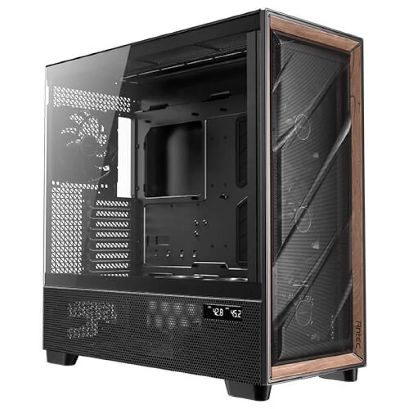 Carcasa ANTEC Flux PRO Full Tower RGB NEGRU, Tempered Glass, Sloturi Expansiune 8, Drive Bays: 4x3.5" HDD 2x2.5", Ventilatoare Suportate: 12, Ventilatoare incluse: 2x 120mm 4x140mm, Format Placa De Baza Suportat: Micro-ATX, ITX, ATX, E-ATX, Lungime