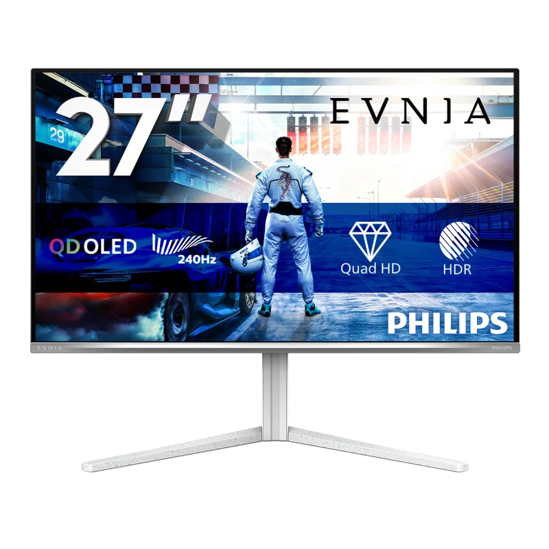 Monitor Philips 26.5" 27M2N6501L/00, Diagonal (inch): 26.5, Diagonal (cm): 67, Aspect ratio: 16:9, Panel: QD-OLED, Resolution: 2560x1440, Refresh Rate: 240Hz, Response time GtG: 0.03ms, Brightness (max): 400 cd/m², Contrast (static) : 1.5M:1, Viewing Philips