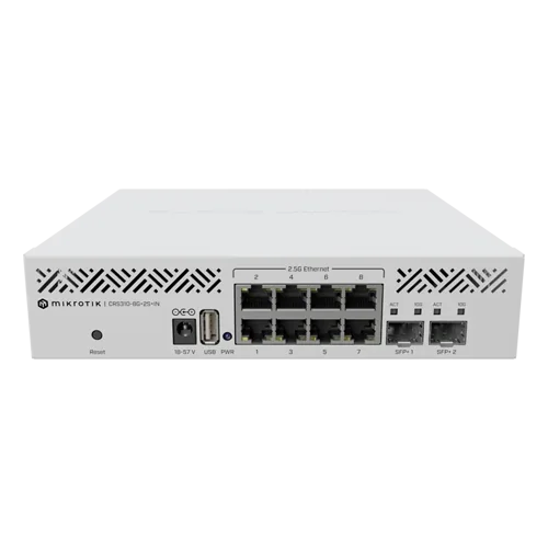CRS310-8G+2S+IN Switch 8x RJ45 2.5Gb/s 2x SFP+ RouterOS L5 desktop Mikrotik
