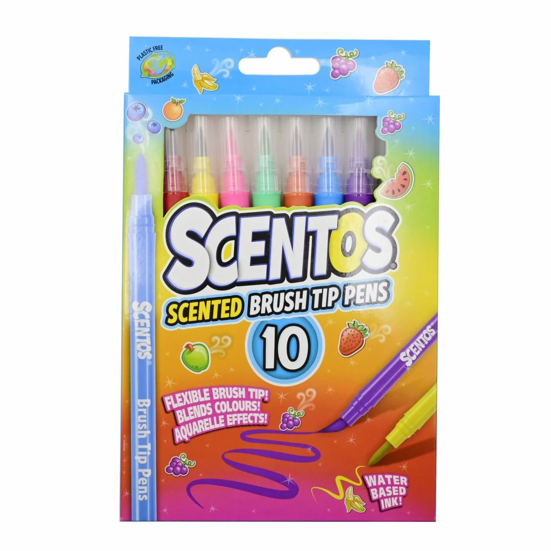 SET 10 MARKERE CU PENSULĂ, PARFUMATE, SCENTOS Scentos