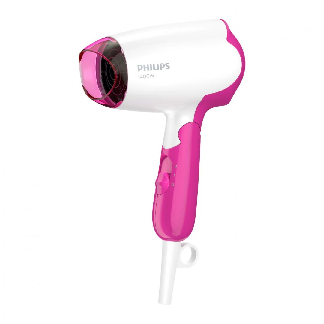 Uscator de par PHILIPS SalonDry Compact BHD003/00 ,1400 W, Pliabil, Alb/Roz, L x A x I (mm) 77x114x220 Philips