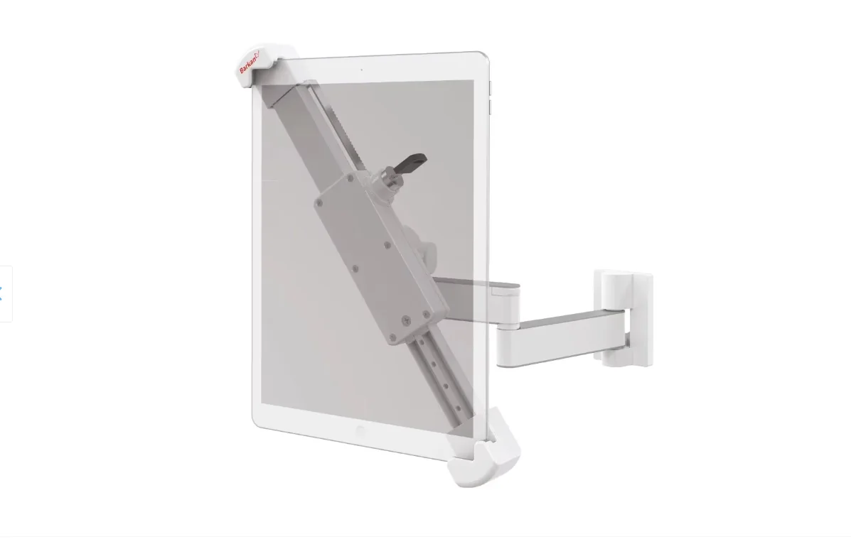 Stand tableta si telefon mobil Barkan T72VL, 7" - 14"/ 18-36 cm, Greutate maxima 5.6kg, Culoare: Alb.