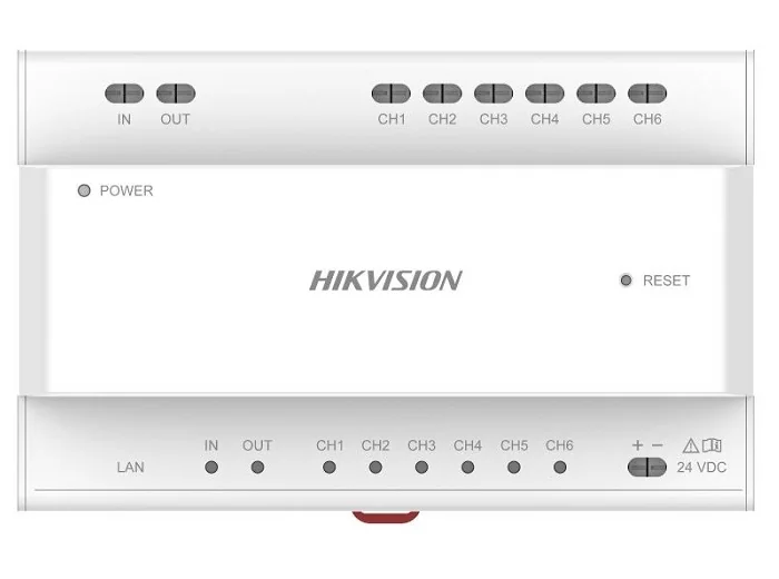 DISTRIBUITOR CU 6 PORTURI PENTRU SISTEME CU 2 FIRE (DS-KAD706Y-S) Hikvision