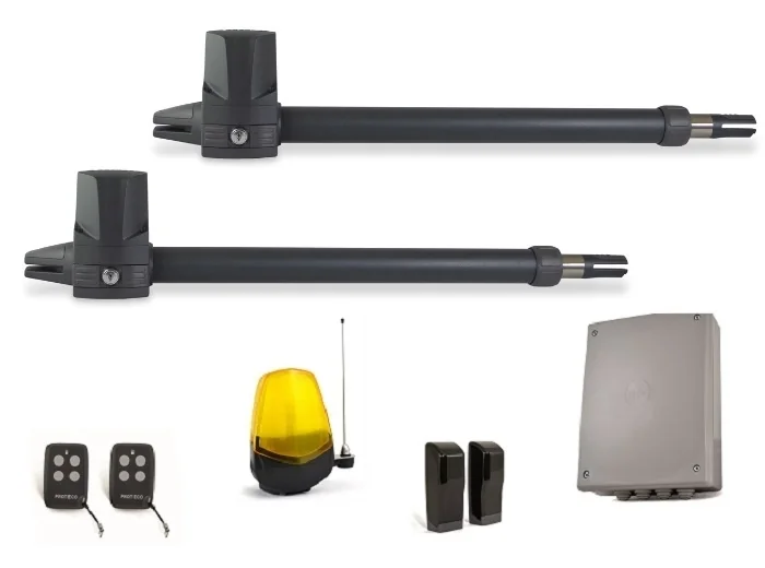 KIT PENTRU PORTI BATANTE CU 2 ACTUATOARE (KIT LEADER 5 NEW) Proteco