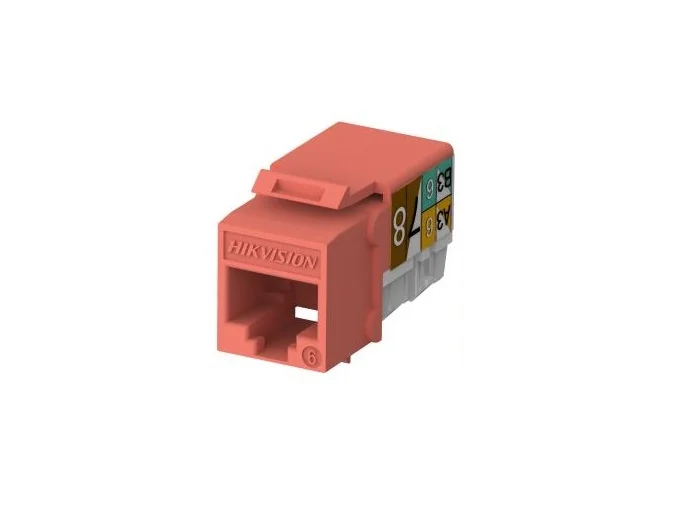 SET 50 MUFE KEYSTONE CAT6 CU PUNCH DOWN,PORTOCALII (DS-1CK6U90T Orange 50PCS) Hikvision