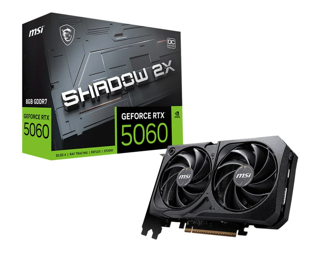 GeForce RTX 5060 8GB SHADOW 2X OC VGA MSI