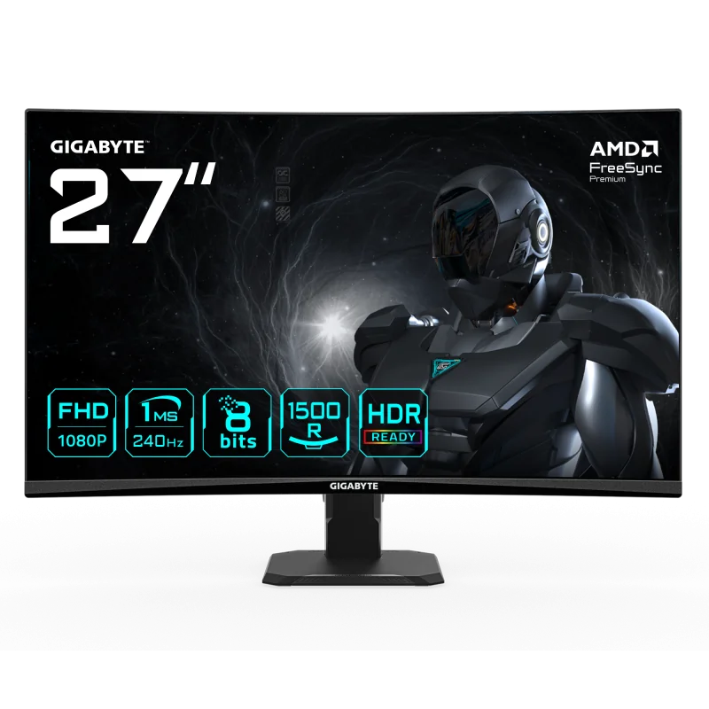 Monitor Gaming GIGABYTE GS27FC2, 27", 1920 x 1080 pixeli, Black, 2 ani Garantie Gigabyte