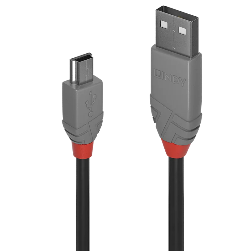 Cablu Lindy 3m USB 2.0 Type A to Mini B, Supported Bandwidth: 480Mbps Lindy