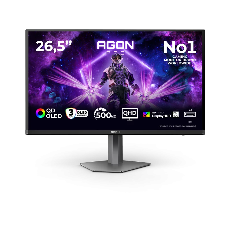 Monitor Gaming AOC AG276QKD2, 26.5", 2560 x 1440 pixeli, Black, Grey, 3 ani Garantie AOC
