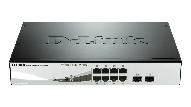 Switch D-Link DGS-1210-08P, 8 port, 10/100/1000 Mbps D-Link