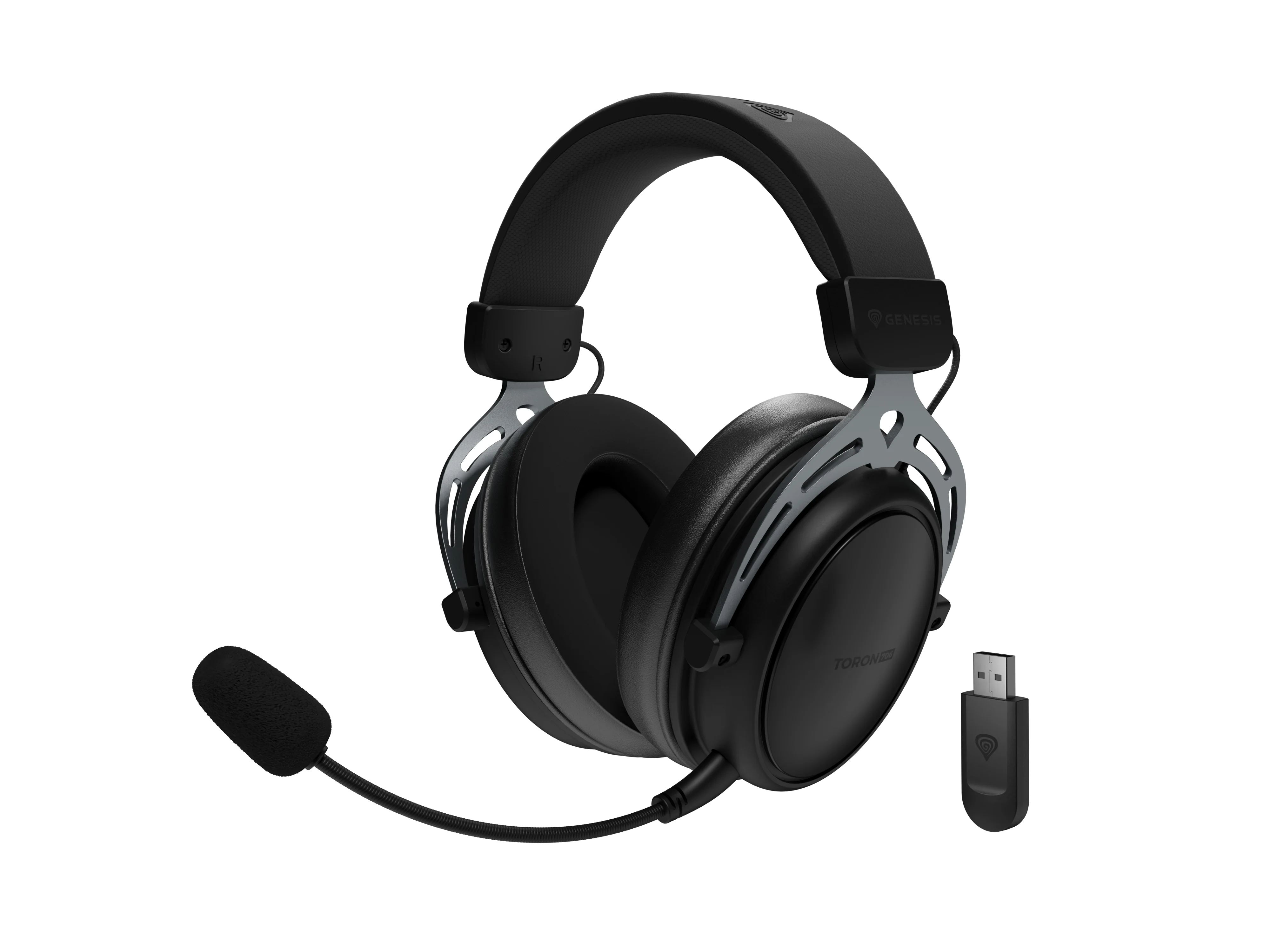 Casti wireless Genesis Toron 706, frecventa raspuns 20 - 20000 Hz, sensivitate -42 dB, timp reincarcare 4 ore negru Genesis