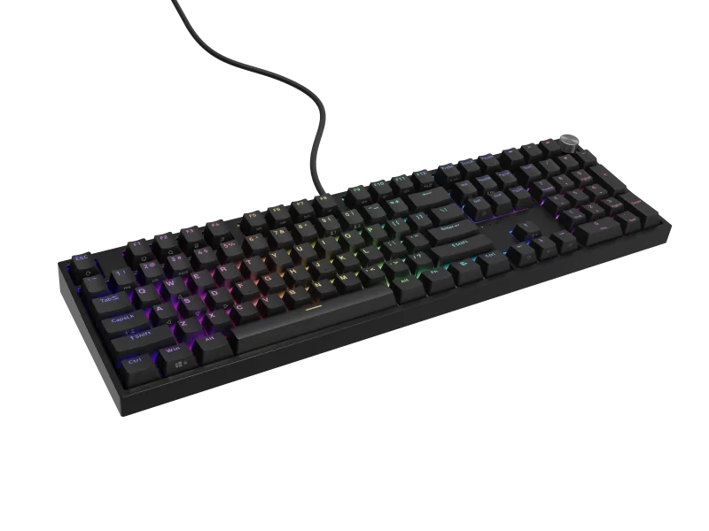 GAMING KEYBOARD GENESIS THOR 404 US LAYOUT RGB BACKLIGHT MECHANICAL BLACK GATERON YELLOW PRO