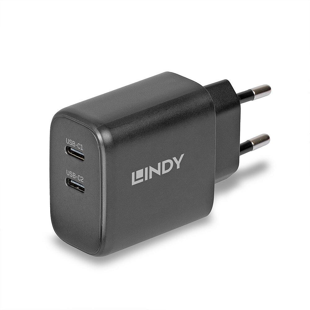 Incarcator Lindy 2x USB Type-C GaN 65W | Altamag.ro