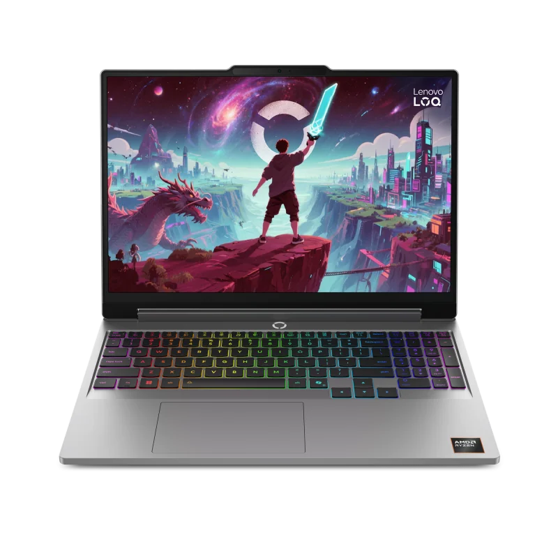 Laptop Gaming Lenovo LOQ 15AHP11, cu procesor AMD Ryzen 7 250, 15.3'' IPS, 16 GB DDR5, 512 GB SSD, NVIDIA GeForce RTX 5060, 8GB GDDR7, Fr OS