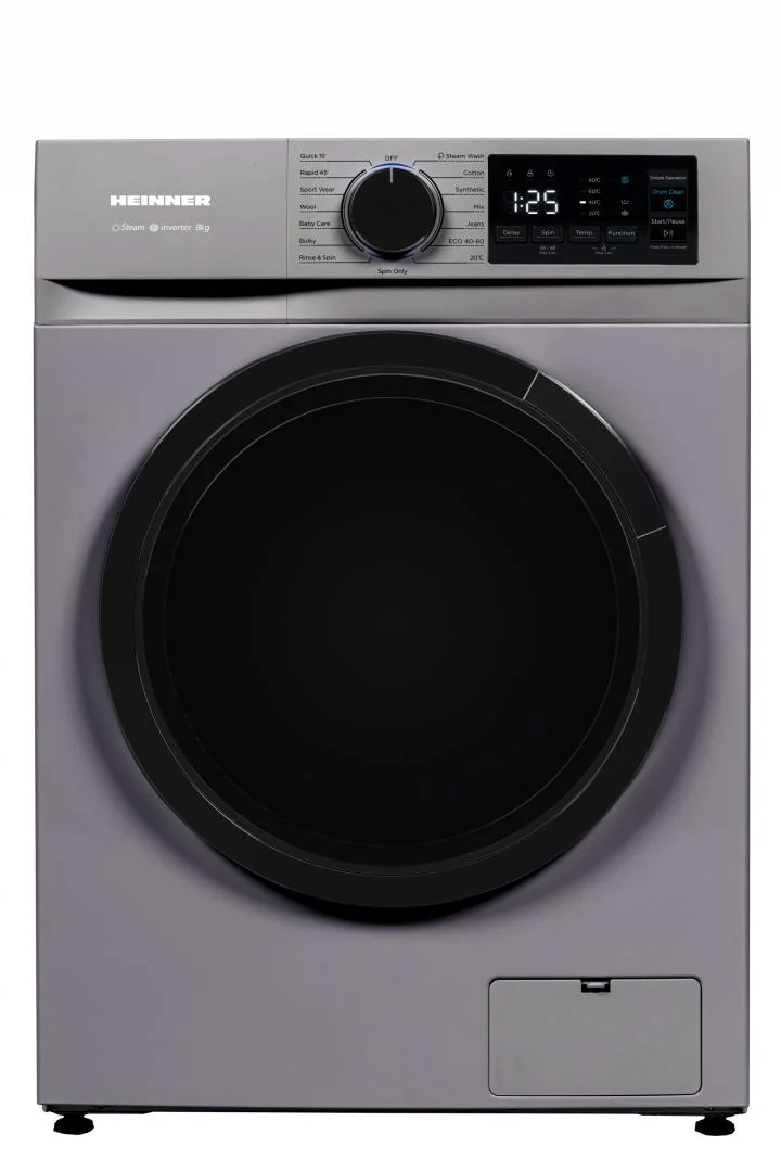 Masina de spalat rufe HEINNER HWM-M814IVNSA+++, 8 kg, 1400 rpm, Clasa: A, Argintiu