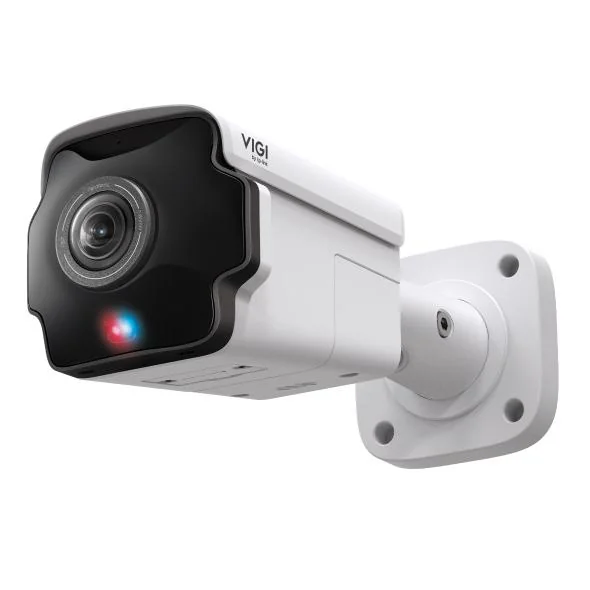 VIGI 8MP IR Panoramic Bullet Network Camera; 180° Panorama View with Huge Vision 4K (8MP) Ultra HD and IR Range Up to 65.62 ft (20 m)*1 Red-Blue Warning Lights with Stronger Deterrence People & Vehicle Analytics*2 Human & Vehicle Classification Smart