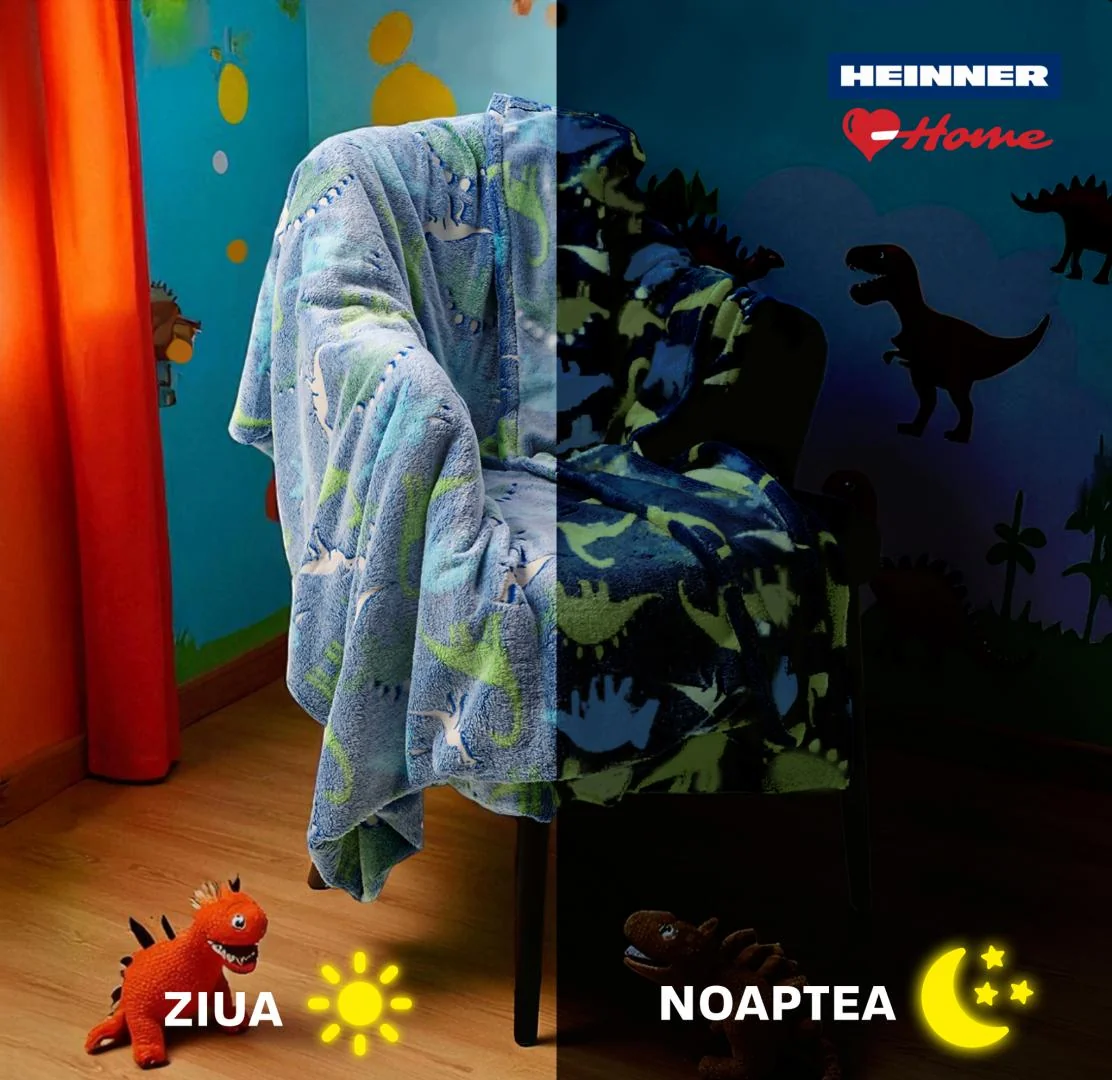 Patura model fosforescent,Dino,200x220 Heinner