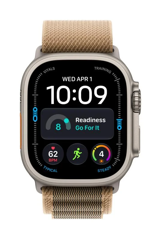 Watch Ultra 4 GPS + Cellular 49mm Natural Titanium Case with Desert Alpine Loop - L Apple