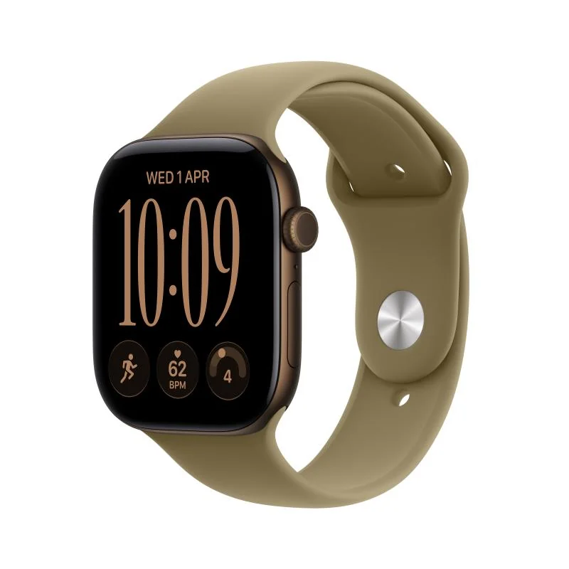 Watch Series 12 GPS 46mm Dark Bronze Aluminium Case with Olive Sport Band - S/M Apple