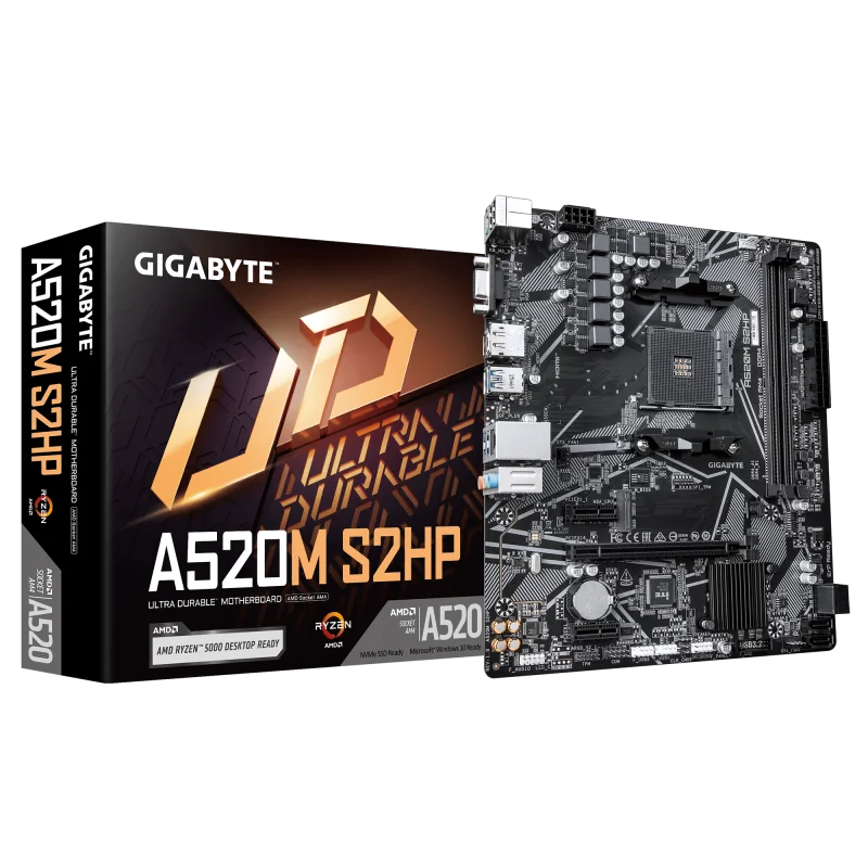 Placa de baza Gigabyte A520M S2HP, Socket AM4, DDR4, Micro-ATX Gigabyte