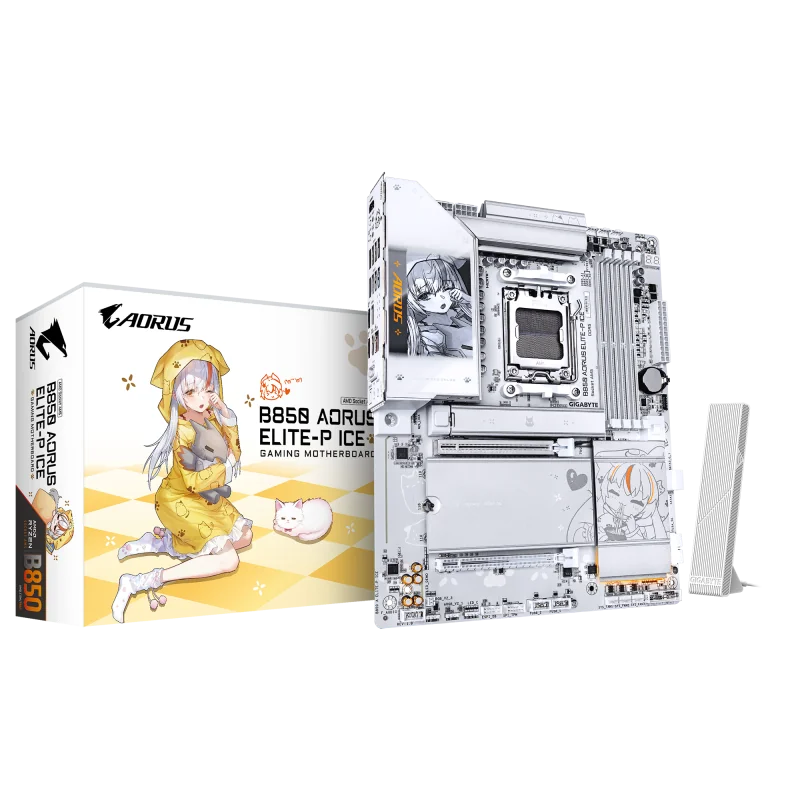 Placa de baza Gigabyte B850 AORUS ELITE-P ICE, Socket AM5, DDR5, ATX Gigabyte