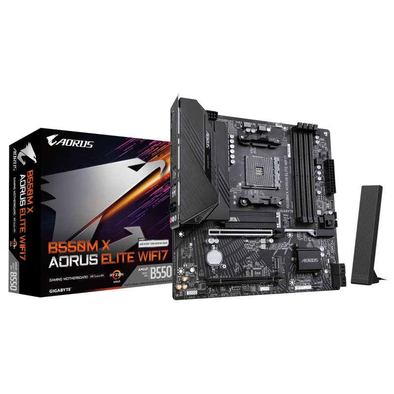Placa de baza Gigabyte B550M X AORUS ELITE WIFI7, Socket AM4, DDR4, Micro-ATX Gigabyte