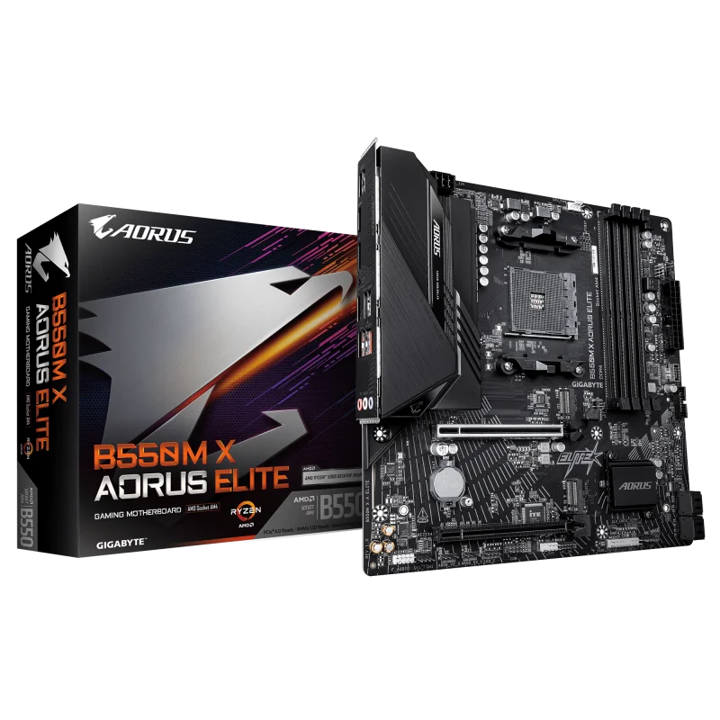 Placa de baza Gigabyte B550M X AORUS ELITE, Socket AM4, DDR4, Micro-ATX Gigabyte
