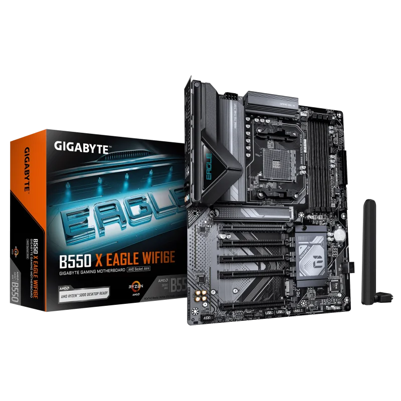 Placa de baza Gigabyte B550 X EAGLE WIFI6E, Socket AM4, DDR4, ATX Gigabyte