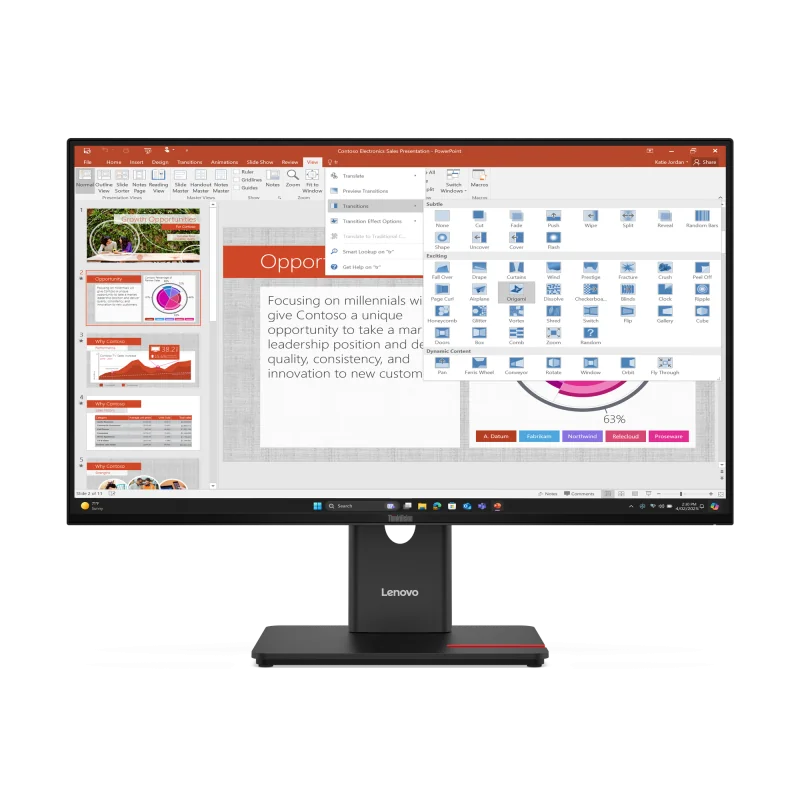 Monitor  Lenovo ThinkVision T27-40; 27"IPS Lenovo