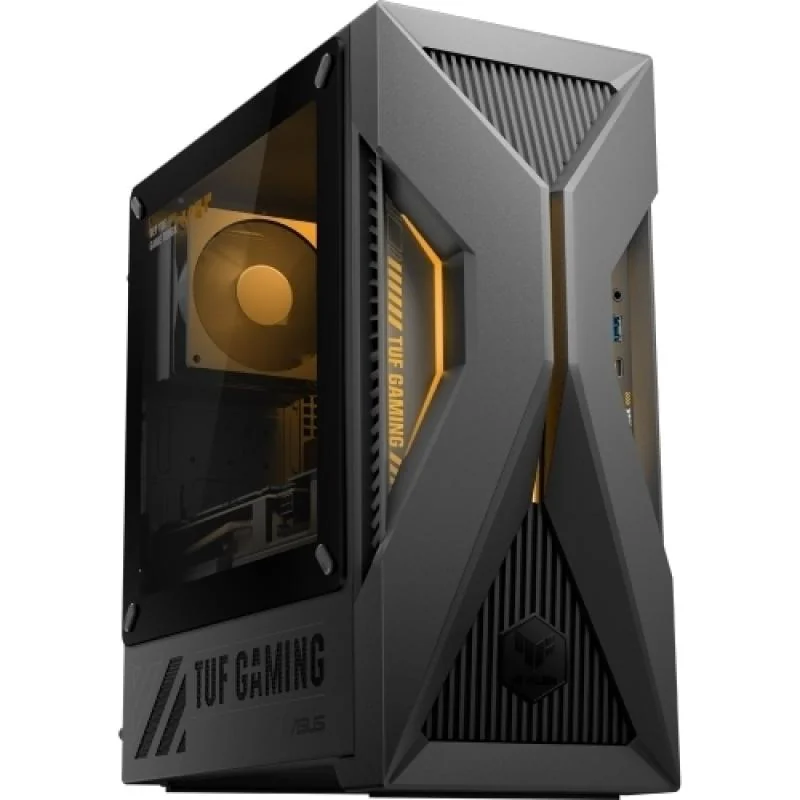 Desktop Gaming ASUS TM500MH cu procesor AMD AMD Ryzen 5 220 pana la 4.9 GHz, 16 GB DDR5, 1TB SSD, RTX 5060, Fara OS, Gri ASUS
