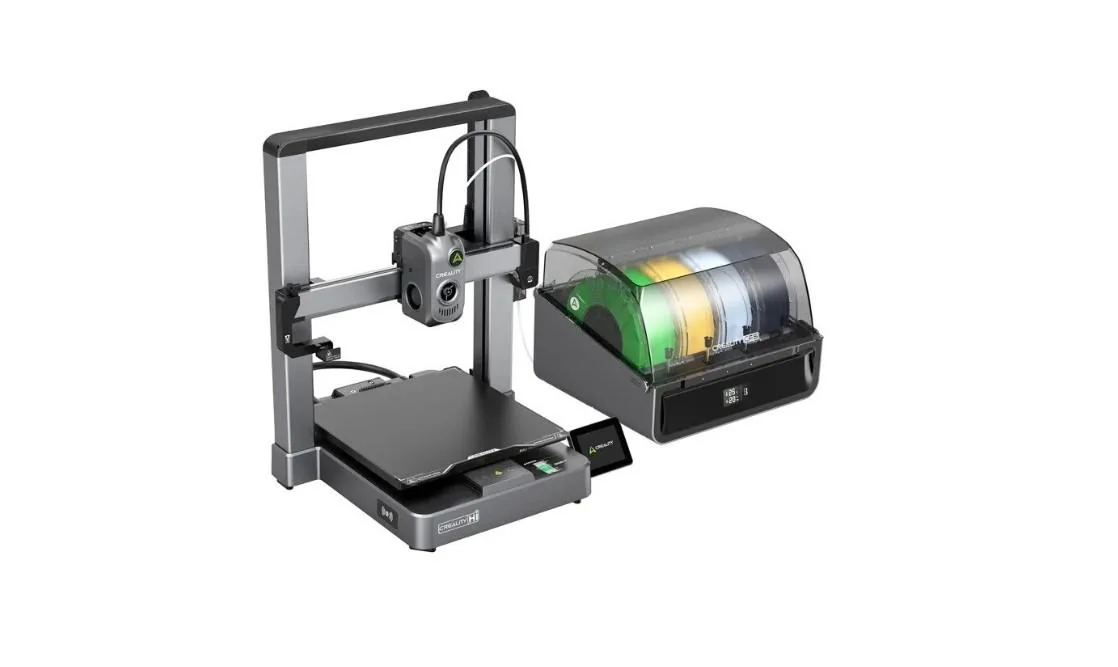 CREALITY HI COMBO 3D PRINTER, Tehnologie FDM, Volum printare: 260 × 260 × 300 mm, dimensiuni imprimanta: 409 × 392 × 477 mm, Touchscreen 3.2", Camera video pentru monitorizare, Senzor filament, Viteza printare: 300mm/s standard, 500mm/s max, Acuratete: