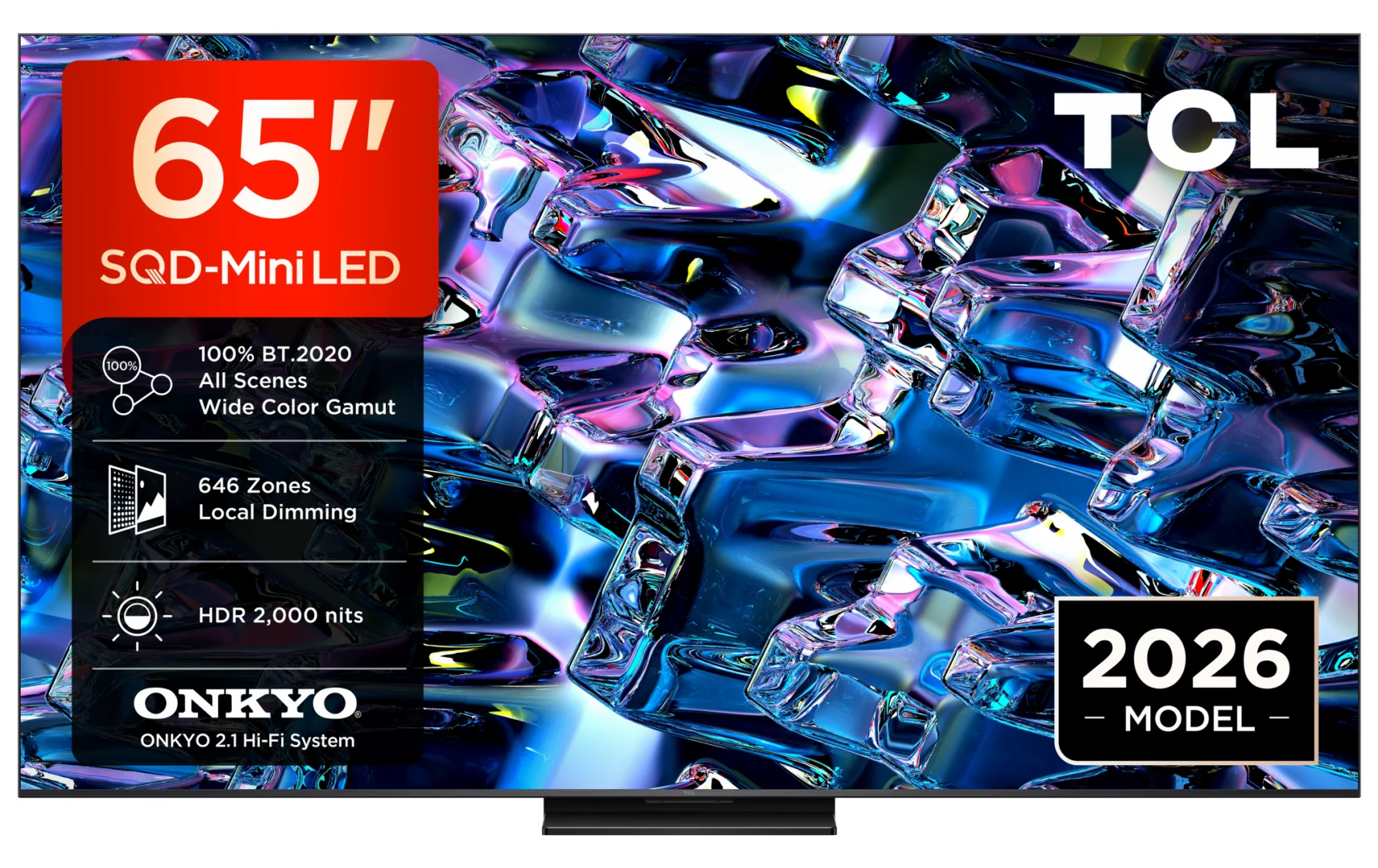 Televizor TCL SQD-MiniLED 65MSQLED80L, 164 cm, Smart Google TV, 4K, Onkyo (Model 2026) TCL