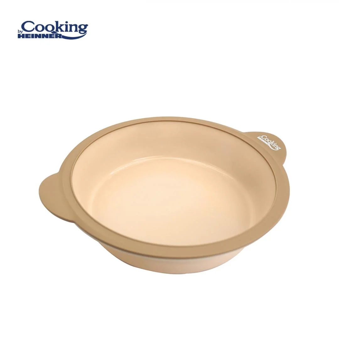 TAVA ROTUNDA DIN SILICON CU INEL METALIC 30.5x25.5x7 CM, NUVA Heinner