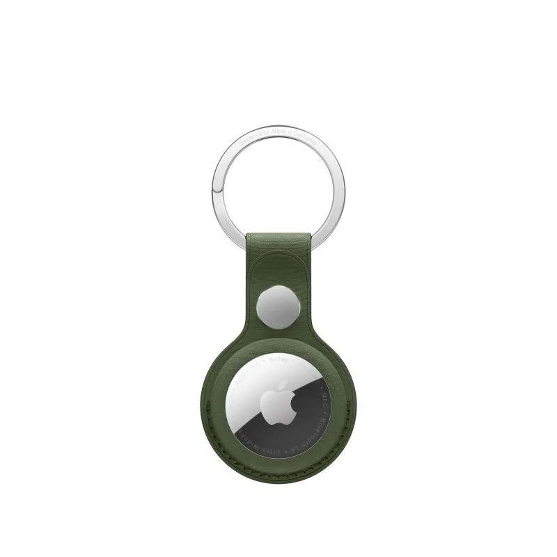 AirTag FineWoven Key Ring - Moss Apple