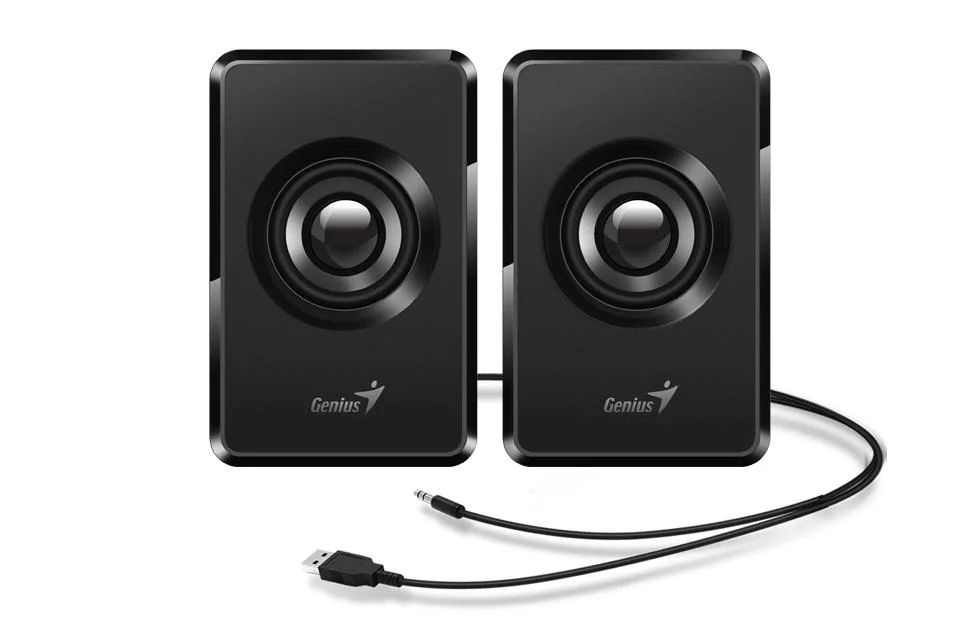 Boxe Genius SP-U125 2.0 cu fir, putere RMS 3W(2 x 1.5W) conector jack 3.5mm, negru Genius