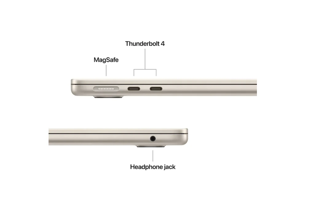 MacBook Air 13.6" Retina/Apple M5 (CPU 10-core, GPU 10-core, NeuralEngine16-core)/16GB/2TB - Starlight - INT KB - 70W ADAPTER- 2026 (CTO from MDHC4RO/A) Apple