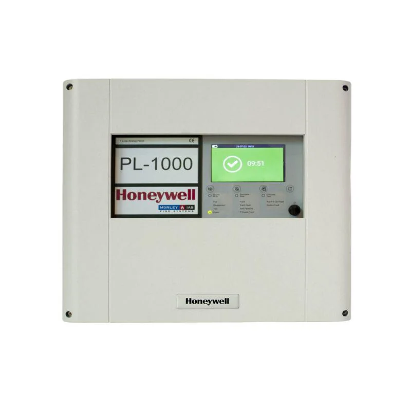 Honeywell Centrala detecție incendiu Morley-IAS-IAS Plus cu o singura bucla;PL-1000; Alimentare:100-240 V c.a. +/- 15%, 50 / 60 Hz; Consum de curent:max. 65 W; Acumulatori:7Ah sau 12 Ah (nu sunt incluși); Ieșiri:1 defect (NC/NO); 1 alarmă(NC/NO); Ieșire Morley