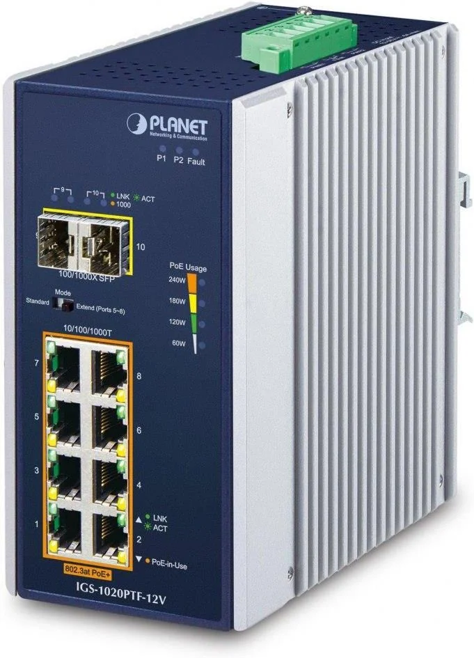 NET SWITCH 8PORT 1000M/IGS-1020PTF-12V PLANET Planet