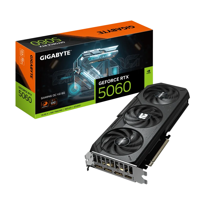 Placa video Gigabyte GEFORCE RTX 5060 GAMING OC V2, 8G GDDR7, PCI Express 5.0, 128-bit Gigabyte