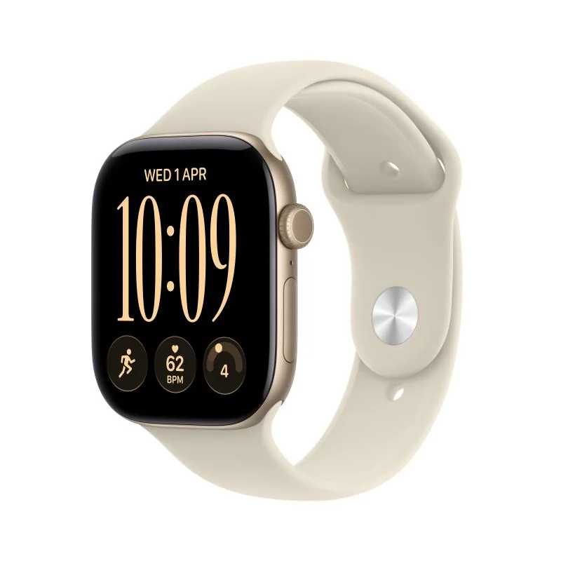 Watch Series 12 GPS + Cellular 42mm Light Gold Aluminium Case with Sand Sport Band - S/M Apple