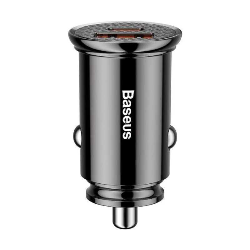 Incarcator Auto Baseus CCALL-YS01, 30 W, 2 porturi, Negru Baseus