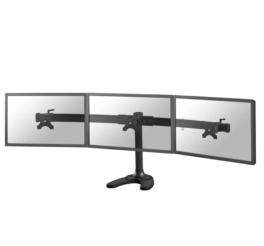 Suport triplu monitor de birou Neomounts FPMA-D700DD3; pentru display- uri cu diagonale 10"-27", sistem de prindere VESA 75x75~100x100, greutate maxima suportata 8kg - per ecran, swivel +45°, rotate +360°; inaltime reglabila manual 340-450mm; culoare Neomounts