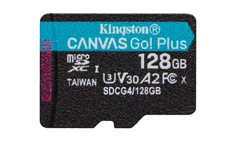 Card de Memorie MicroSDXC Kingston128GB Canvas GO PlusFara Adaptor Kingston