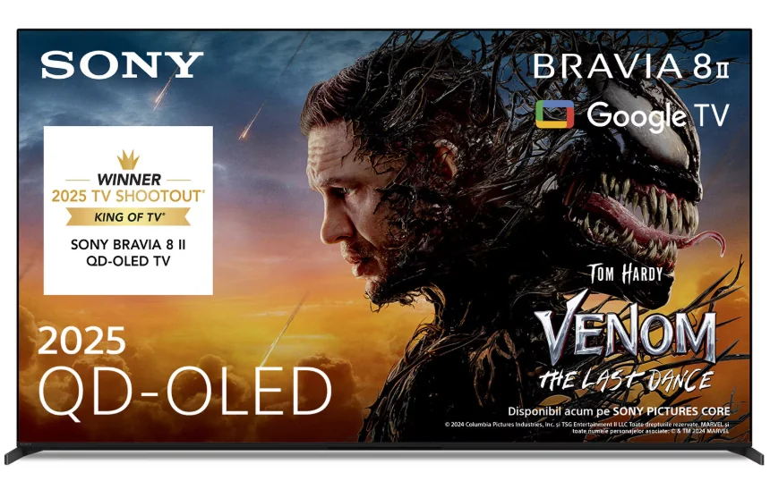 Televizor Sony BRAVIA 8M2 OLED 65XR8M2, 164 cm, Smart Google TV, 4K Ultra HD, 100 Hz, Clasa F