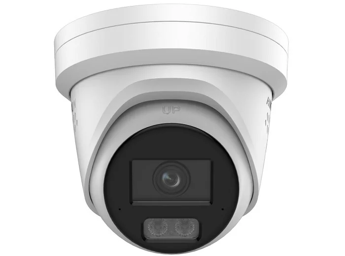 Camera de supraveghere IP Hikvision AcuSense Turret DS-2CD23166G3-IS2UY-SL-2.8mm-EF, 16MP UHD, IR 30m, lumina stroboscopica si avertizare sonora Hikvision