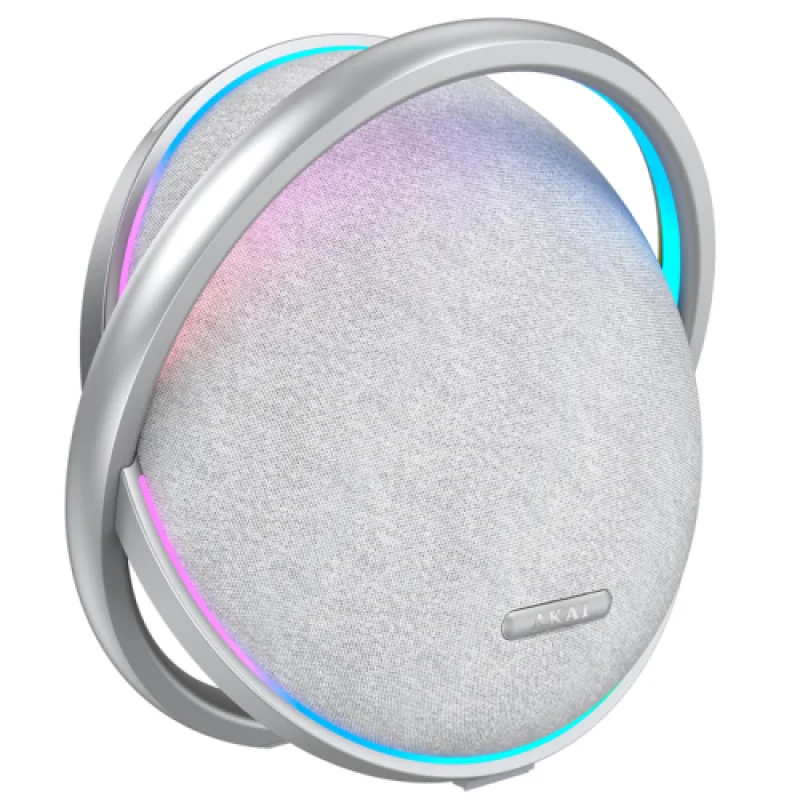 BOXA PORTABILA AKAI MOON ECHOO Putere maxima de iesire: 120W Versiune Bluetooth: 5.3 Frecventa Bluetooth: 2.4-2.483GHz Putere de emisie canal Bluetooth: sub 8mW Raza de functionare wireless: aproximativ 12 metri Tehnologie stereo wireless: AWS โ Akai Akai