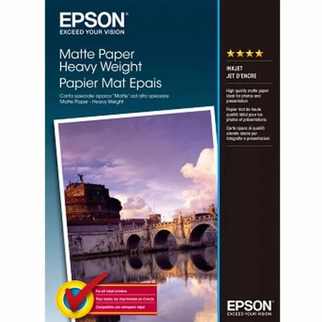A4 MATTE PHOTO PAPER 50 SHEETS, 167gsm. Epson
