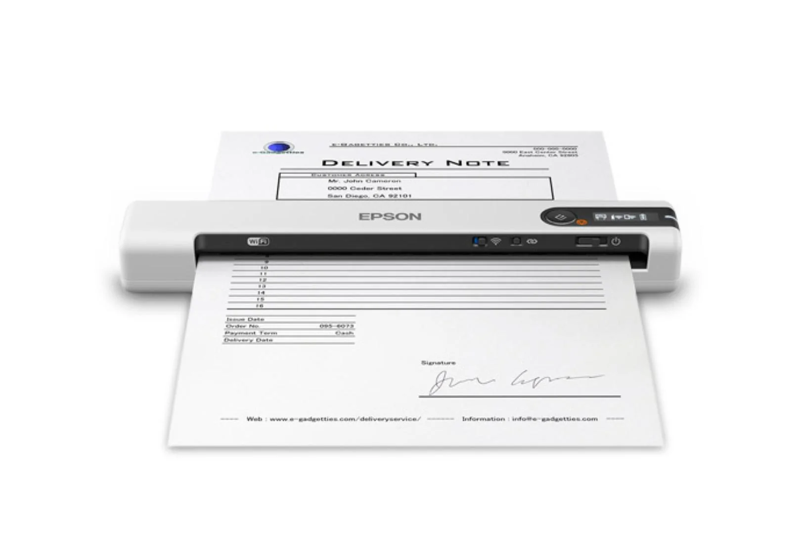 Scanner Epson WorkForce DS-80W, A4, Manual, Handheld, USB + WLAN Epson
