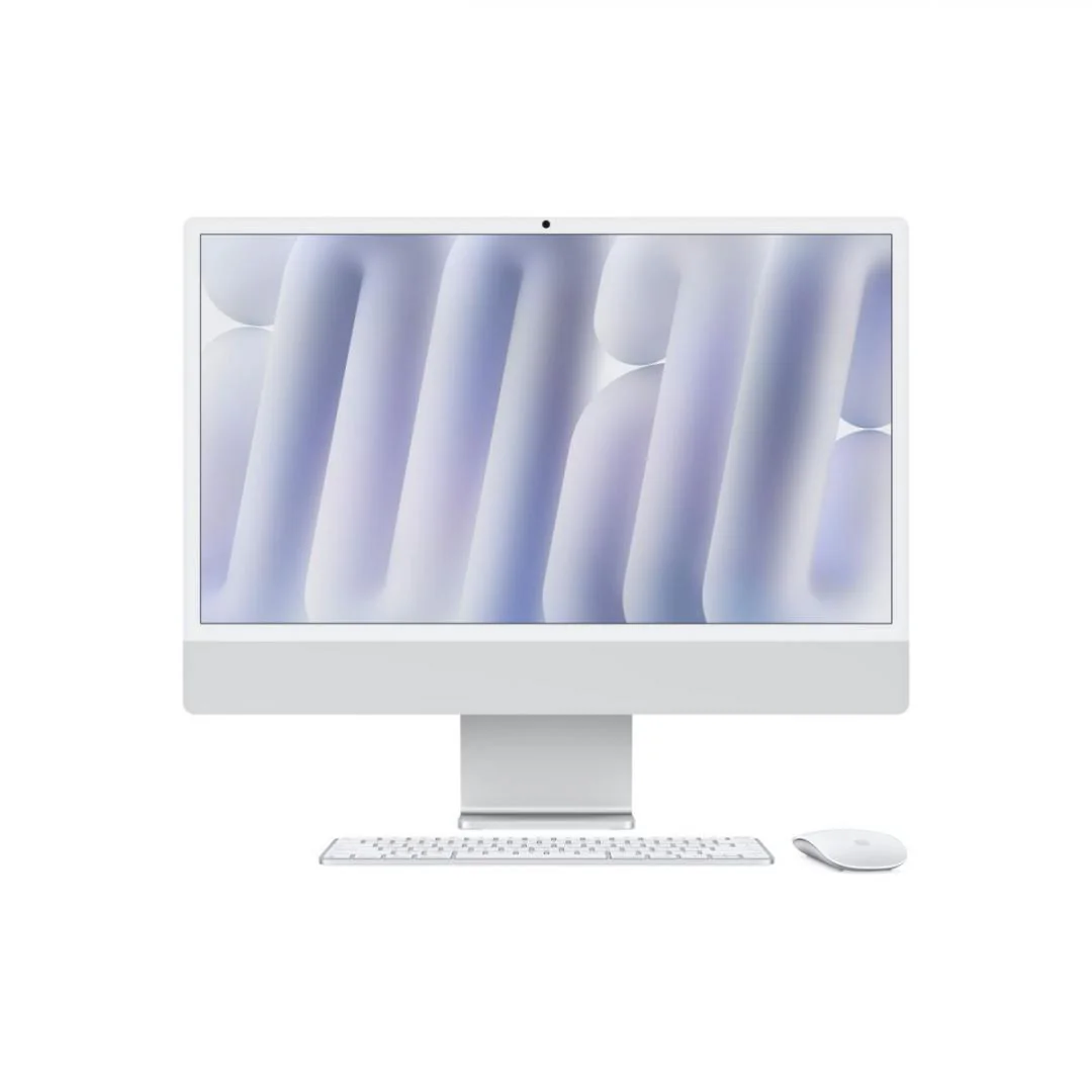 Apple iMAC 24" Retina 4.5k/ Apple M4 (CPU 10-core, GPU 10-core, Neural Engine16-core)/16GB/256GB - Silver - INT KB (2024), Nano-texture glass
