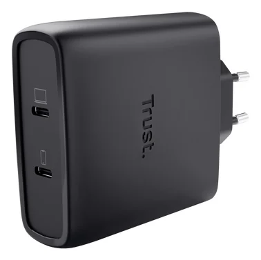 Incarcator Trust Maxo, putere maxima 100W, 2-Port USB-C, negru Trust